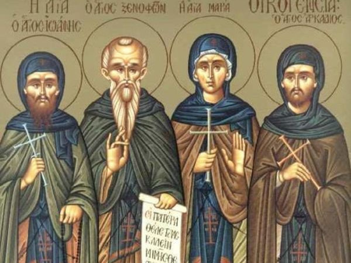 26 &Iota;&alpha;&nu;&omicron;&upsilon;&alpha;&rho;ί&omicron;&upsilon; &ndash; &Gamma;&iota;&omicron;&rho;&tau;ή &sigma;ή&mu;&epsilon;&rho;&alpha;: Ό&sigma;&iota;&omicron;&sigmaf; &Xi;&epsilon;&nu;&omicron;&phi;ώ&nu; &mu;&epsilon;&tau;ά &tau;&eta;&sigmaf; &sigma;&upsilon;&mu;&beta;ί&omicron;&upsilon; &tau;&omicron;&upsilon; &Mu;&alpha;&rho;ί&alpha;&sigmaf; &kappa;&alpha;&iota; &tau;&omega;&nu; &tau;έ&kappa;&nu;&omega;&nu; &Alpha;&rho;&kappa;&alpha;&delta;ί&omicron;&upsilon; &kappa;&alpha;&iota; &Iota;&omega;ά&nu;&nu;&eta;