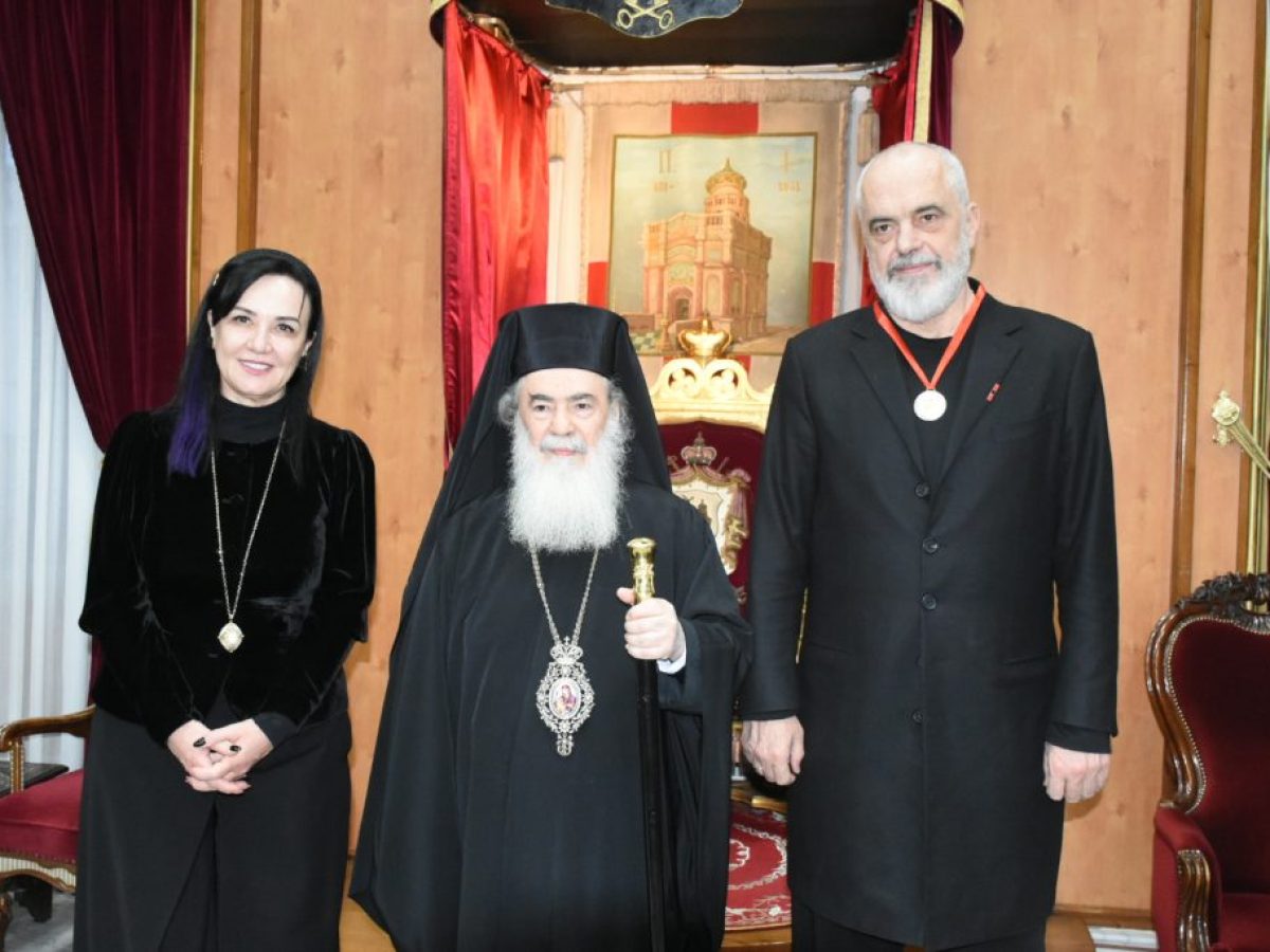 Ο Πατριάρχης Ιεροσολύμων υποδέχτηκε τον Πρωθυπουργό της Αλβανίας