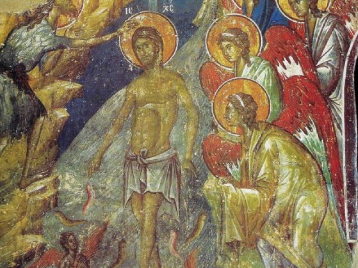 Ὁ Ἥλιος τῆς δικαιοσύνης λούζεται στοῦ Ἰορδάνη τά νερά.