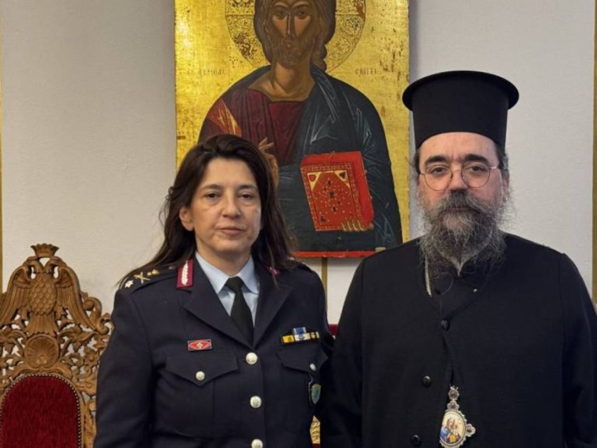 Ἐπίσκεψη τῆς νέας Ἀστυνομικῆς Διευθύντριας Καστοριᾶς στὸν Μητροπολίτη κ. Καλλίνικο
