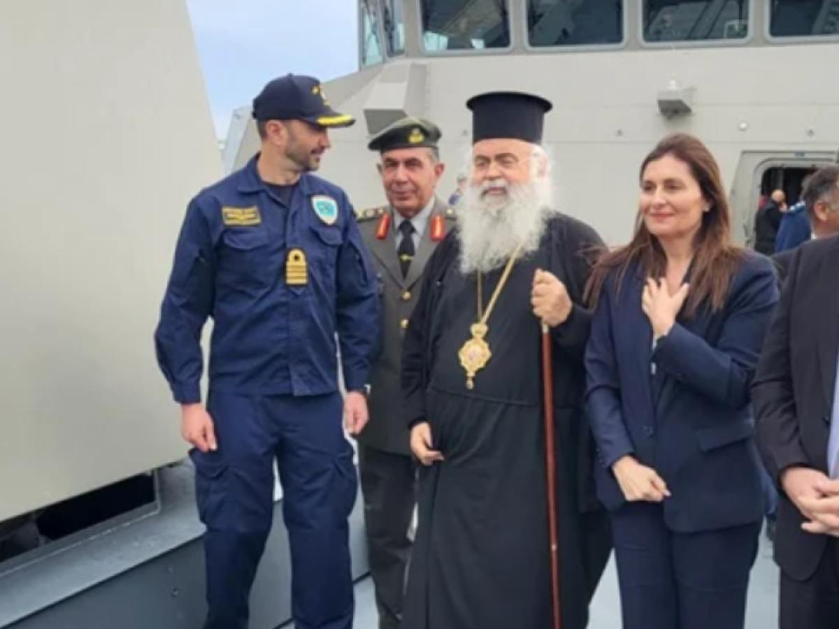 Στη φρεγάτα «Κίμων» ο Αρχιεπίσκοπος Κύπρου Γεώργιος