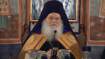 Επίσκεψη Καθηγουμένου Ι.Μ.Μ. Βατοπαιδίου στην Μητρόπολη Καλαμαριάς