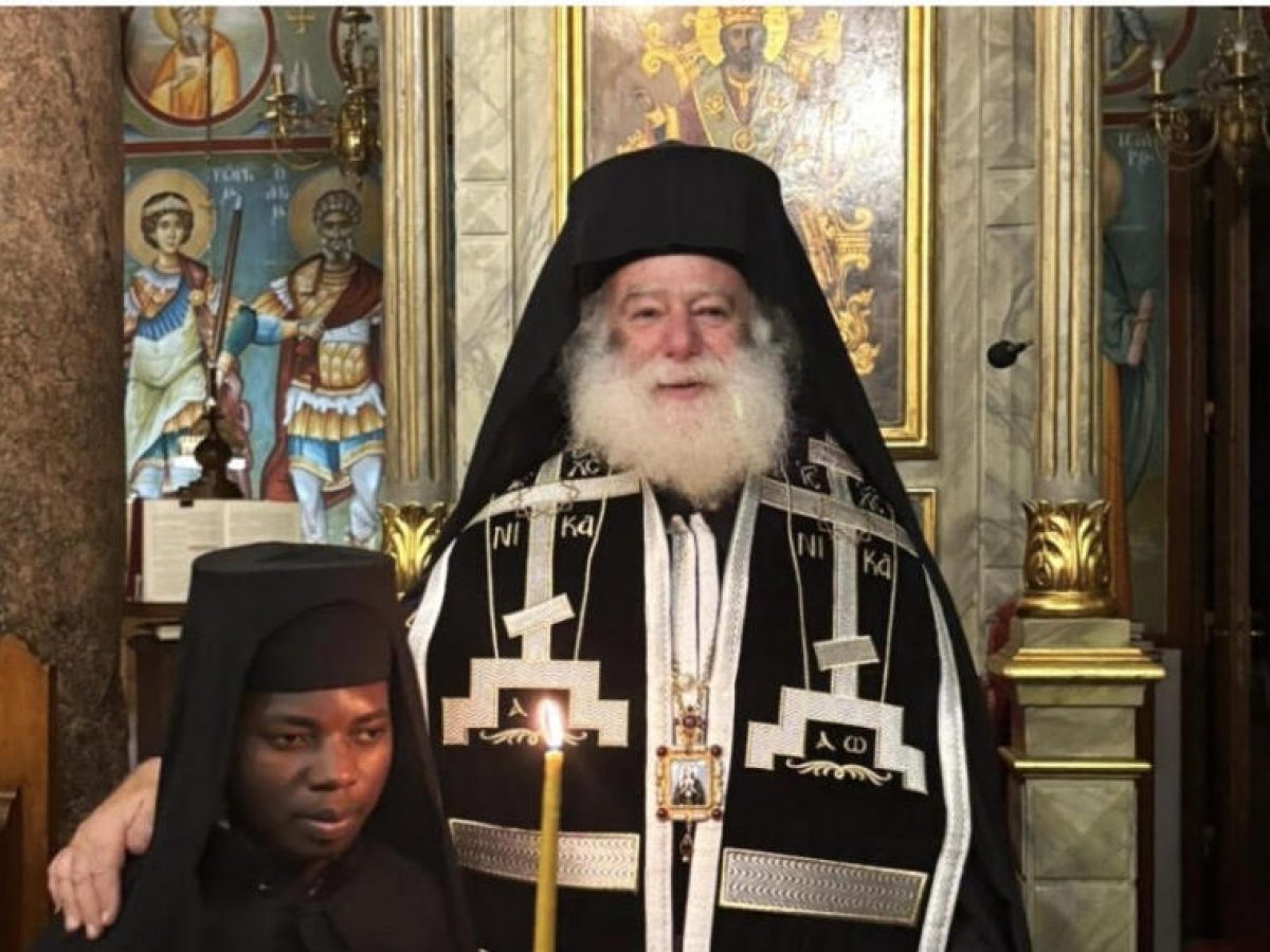 Κουρά Τανζανού μοναχού από τον Πατριάρχη Θεόδωρο με τιμητική-συγκινητική αναφορά στον Μακαριστό Κισσάμου  Ειρηναίο Γαλανάκη
