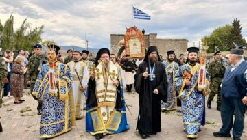 Η στιγμή που η Ιερά Εικόνα της Υπεραγίας Θεοτόκου «Άξιον Εστί» φτάνει στο Μεσολόγγι (ΒΙΝΤΕΟ)