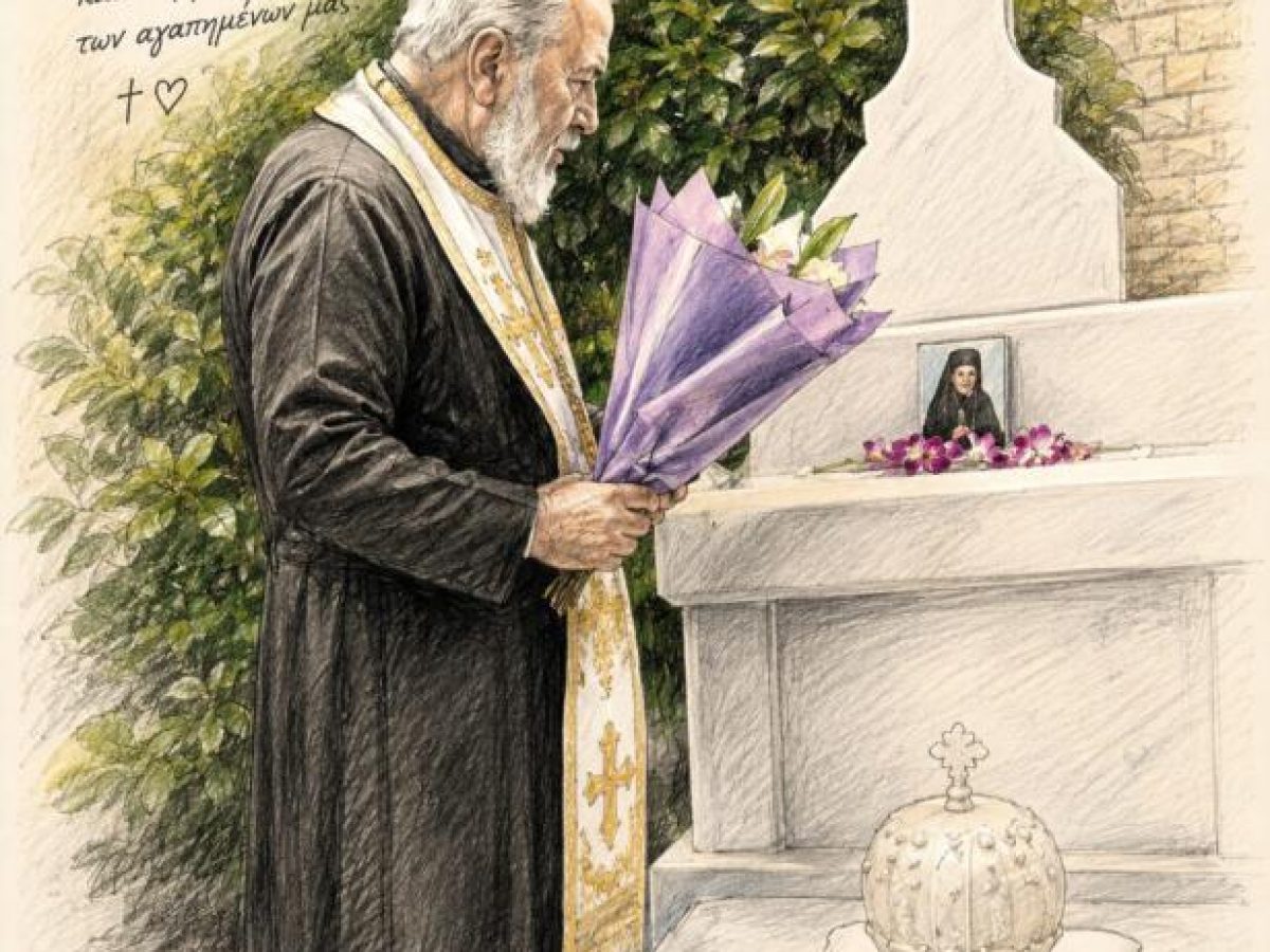 «Forgive Me, My Archbishop…» – The Deeply Moving Trisagion by Fr. Lefteris Tatsis at the Grave of the Great Stylianos