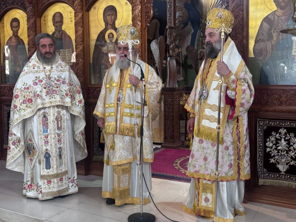 Συλλείτουργο Μητροπολιτών Κιτίου Νεκταρίου και Θήρας Αμφιλοχίου στην Ιερά Μονή Αγίων Ραφαήλ και Μαρίνης στην Ξυλοτύμβου