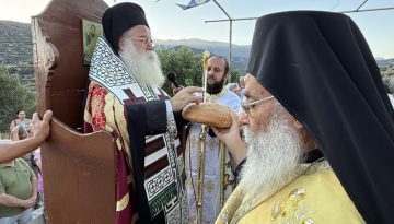 Ο Αρχιερατικός Εσπερινός της Αγίας Καλλιόπης στον φερώνυμο Ι.Ν. στο Μετόχι «Μαρουλάς» της Ιεράς Μονής Καψά Σητείας