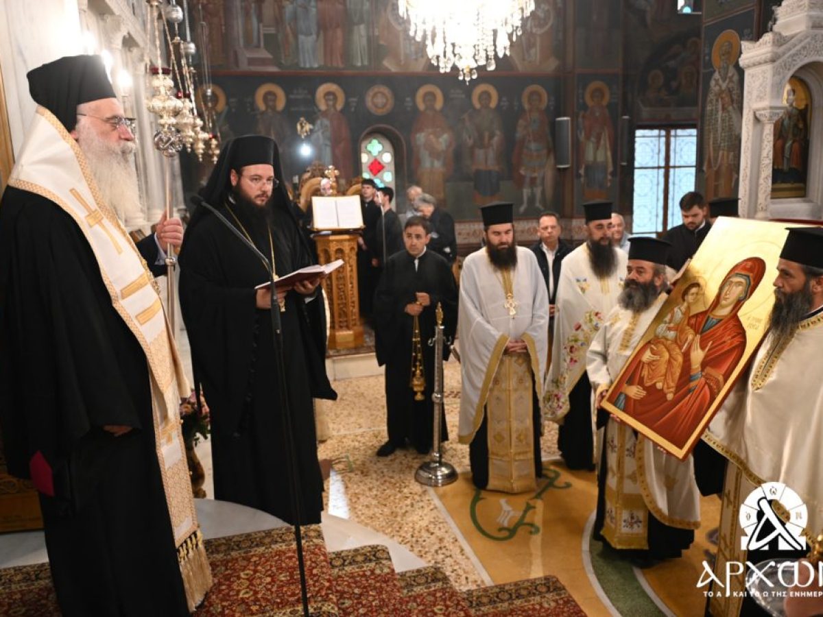 Υποδοχή και καθιέρωση Ι. Εικόνος της Παναγίας Τριχερούσας στον Ι. Ναό Αγ. Βαρβάρας Τρίπολης